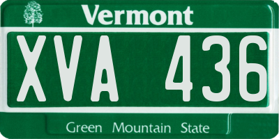 VT license plate XVA436