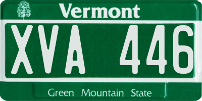 VT license plate XVA446