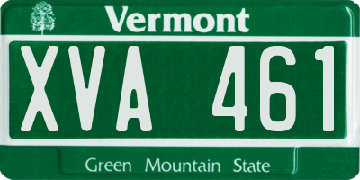 VT license plate XVA461