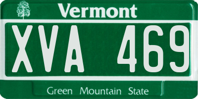 VT license plate XVA469
