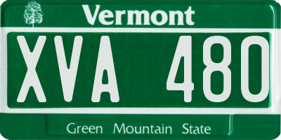 VT license plate XVA480