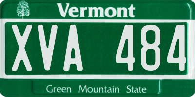 VT license plate XVA484