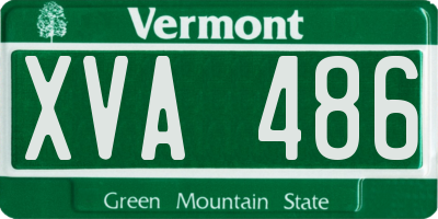 VT license plate XVA486