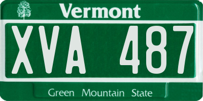 VT license plate XVA487