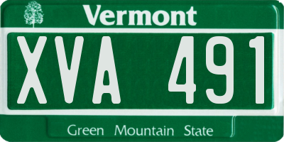 VT license plate XVA491