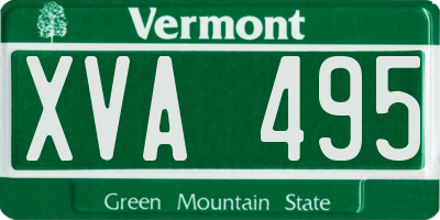VT license plate XVA495