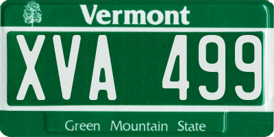 VT license plate XVA499