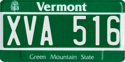 VT license plate XVA516