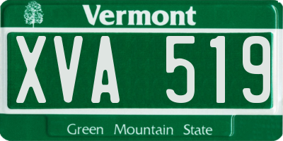 VT license plate XVA519
