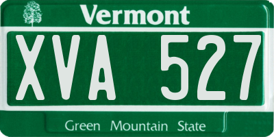 VT license plate XVA527