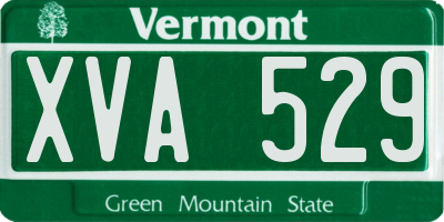 VT license plate XVA529