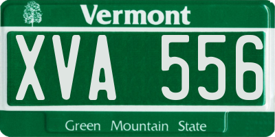 VT license plate XVA556