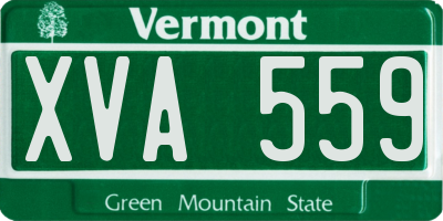 VT license plate XVA559