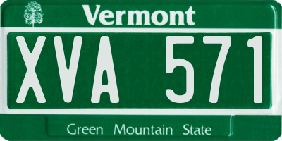 VT license plate XVA571