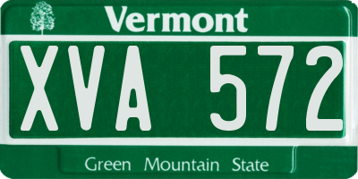 VT license plate XVA572