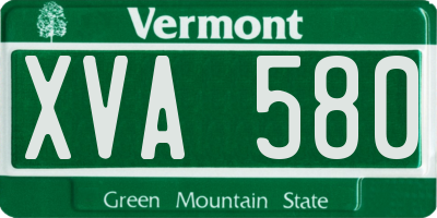 VT license plate XVA580
