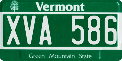 VT license plate XVA586