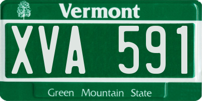 VT license plate XVA591