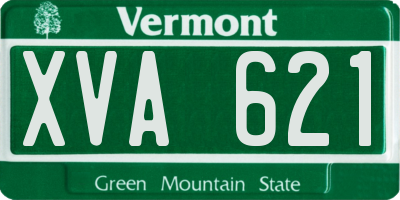 VT license plate XVA621
