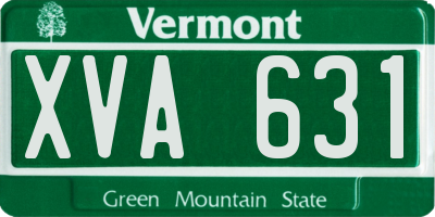 VT license plate XVA631