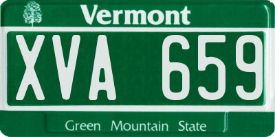 VT license plate XVA659