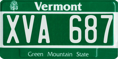 VT license plate XVA687