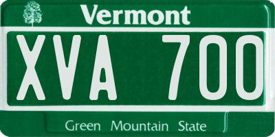 VT license plate XVA700