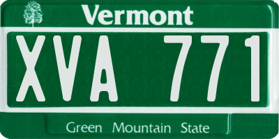 VT license plate XVA771