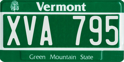 VT license plate XVA795