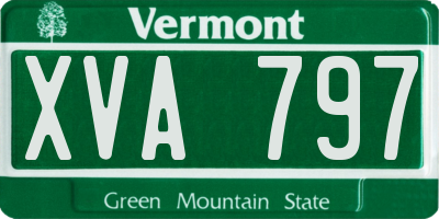 VT license plate XVA797