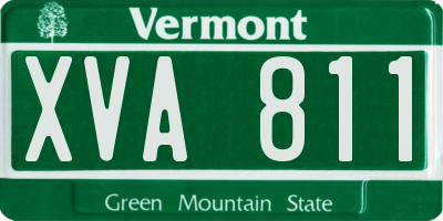 VT license plate XVA811