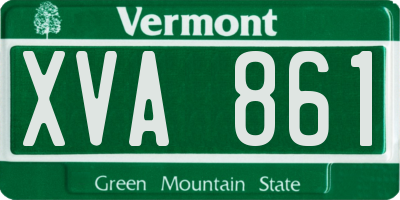 VT license plate XVA861
