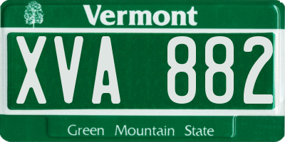 VT license plate XVA882