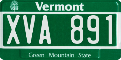 VT license plate XVA891