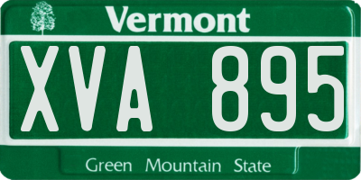 VT license plate XVA895