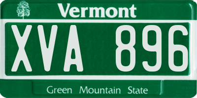 VT license plate XVA896