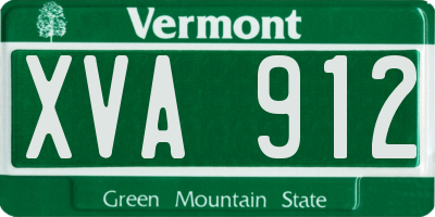 VT license plate XVA912