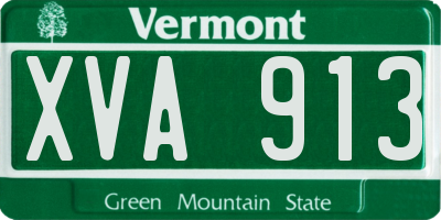 VT license plate XVA913