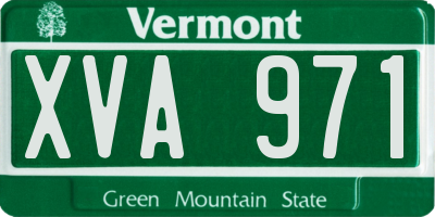 VT license plate XVA971