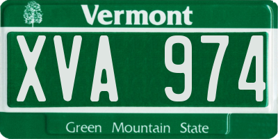 VT license plate XVA974