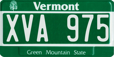 VT license plate XVA975