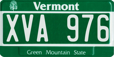 VT license plate XVA976