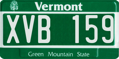 VT license plate XVB159