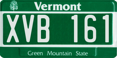 VT license plate XVB161