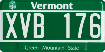 VT license plate XVB176