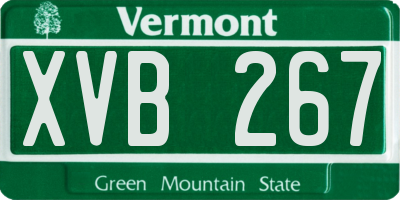 VT license plate XVB267