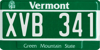 VT license plate XVB341