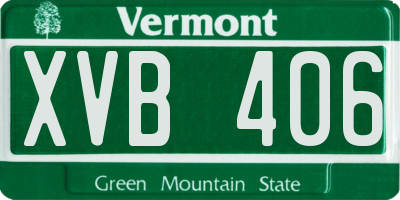VT license plate XVB406