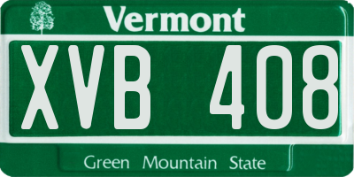 VT license plate XVB408