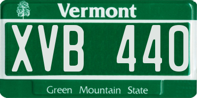 VT license plate XVB440